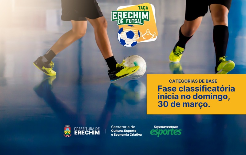Fase classificatória da categoria de base inicia no domingo, dia 30