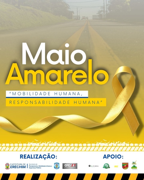 Prefeitura, CFC JAT e parceiros realizando ação do Maio Amarelo