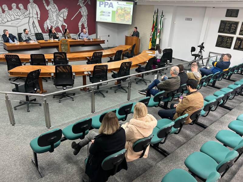 Audiência do Plano Plurianual 2026-2029 apresenta estimativa de receita/despesa e investimentos pelos próximos quatro anos
