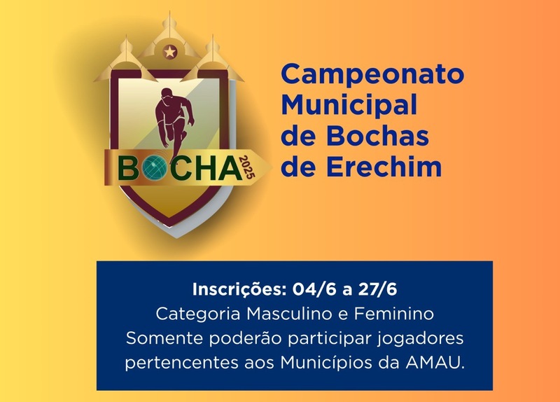 Inscrições abertas para o Campeonato Municipal de Bochas 2025 em Erechim
