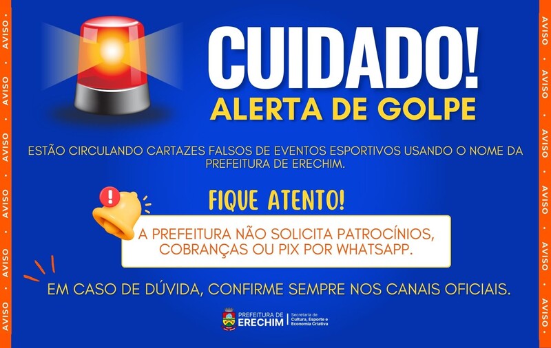 Erechim: Criminosos usam eventos esportivos para enganar comunidade