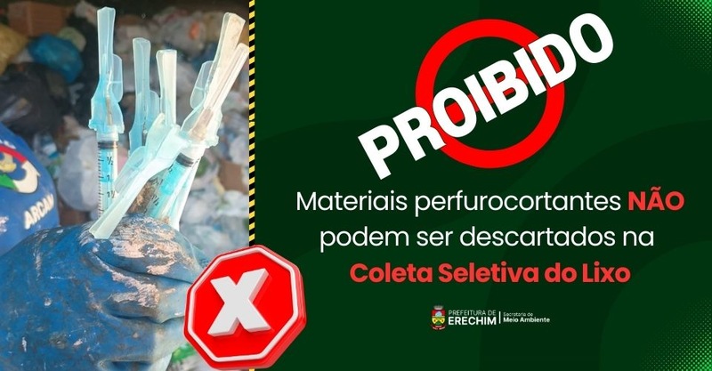 Descarte incorreto de seringas e resíduos de saúde coloca em risco garis e recicladores