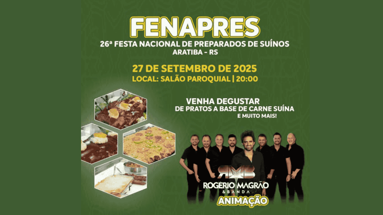 AO VIVO: Fenapres abre celebração dos 70 anos de Aratiba neste sábado
