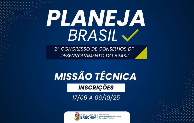 Seguem abertas as inscrições para Missão Técnica ao Planeja Brasil 2025 em Maringá