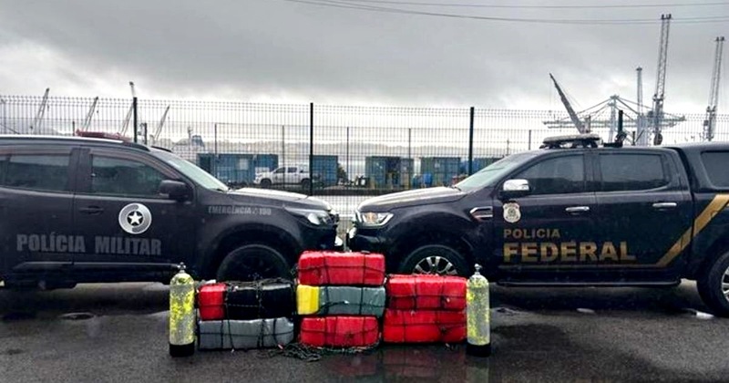 Treinamento policial leva à apreensão de 277 kg de cocaína em Imbituba