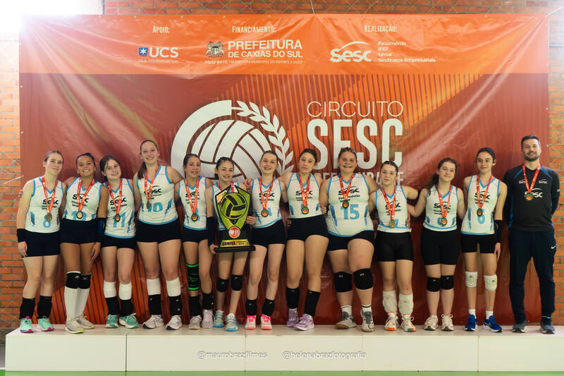Equipe do Sesc Erechim é campeã mirim no Circuito Sesc/Prefeitura de Caxias do Sul de Vôlei da Base