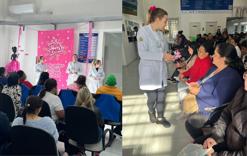 Outubro Rosa mobiliza UBS Progresso com ações de prevenção e orientação à saúde da mulher