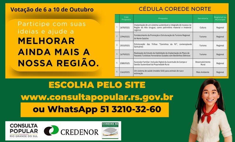 População pode votar na Consulta Popular 2025 até a sexta-feira (10)