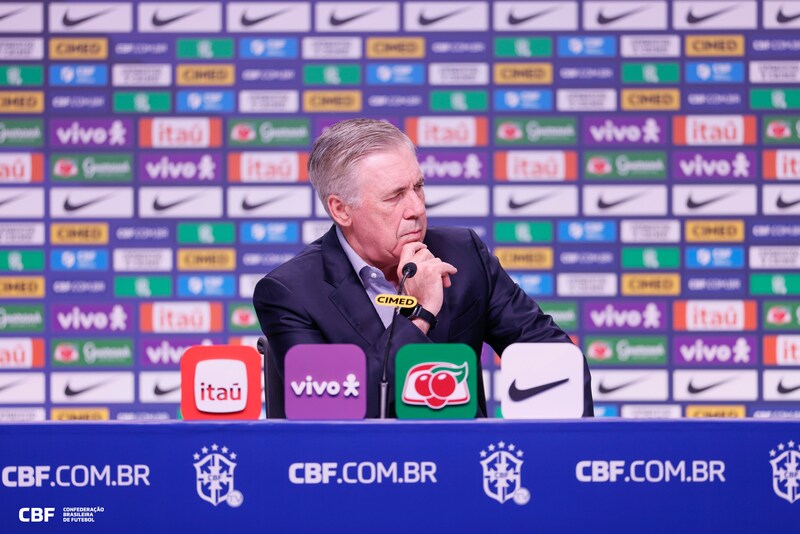 Ancelotti convoca seleção brasileira para amistosos de outubro contra Coreia do Sul e Japão