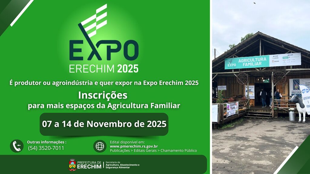Expo Erechim 2025 valoriza a Agricultura Familiar com novos espaços e oportunidades