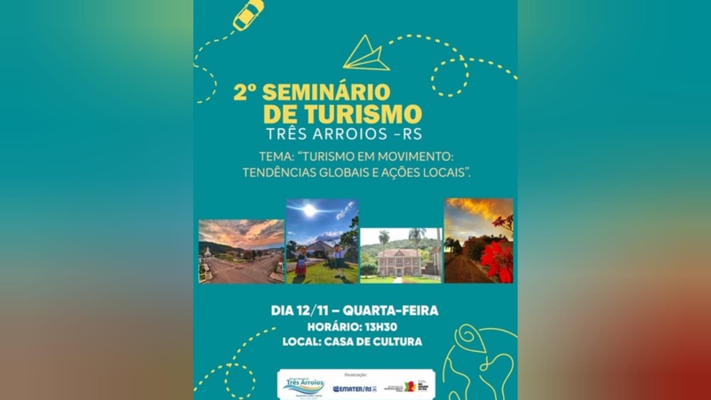 Três Arroios sedia Seminário Regional de Turismo nesta quarta-feira, dia 12