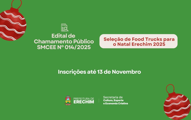 Abertas as inscrições para Food Trucks na Vila Gastronômica do Natal Erechim 2025