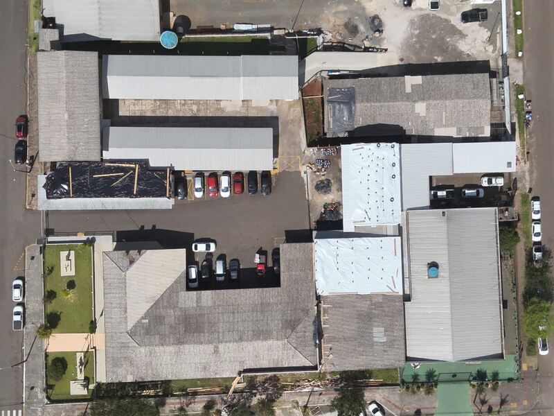 Quartel do 13º BPM em Erechim é severamente danificado pelo temporal de granizo