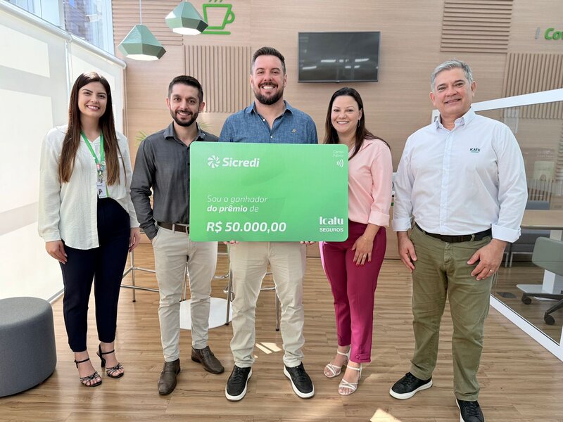 Associado do Sicredi em Joaçaba é contemplado com prêmio de R$ 50 mil da Icatu Seguros