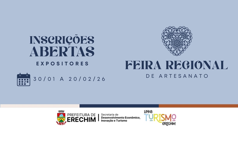 Inscrições abertas para expositores da 1ª Feira Regional de Artesanato do Norte do RS