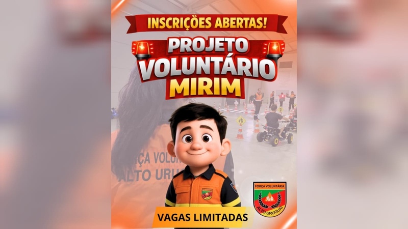 Força Voluntária Alto Uruguai abre inscrições para o Projeto Voluntário Mirim em Erechim