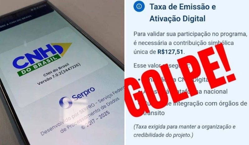 Detran alerta para golpe da CNH do Brasil com site falso e cobranças inexistentes