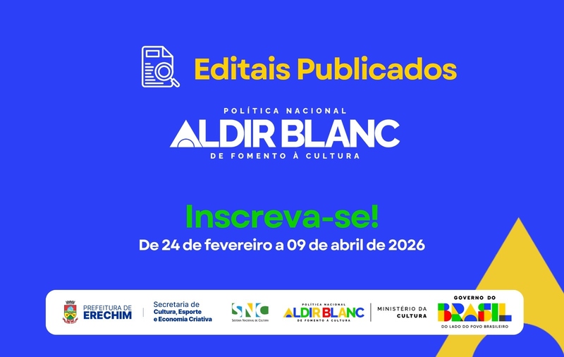 Inscrições abertas para editais da Política Nacional Aldir Blanc 2026