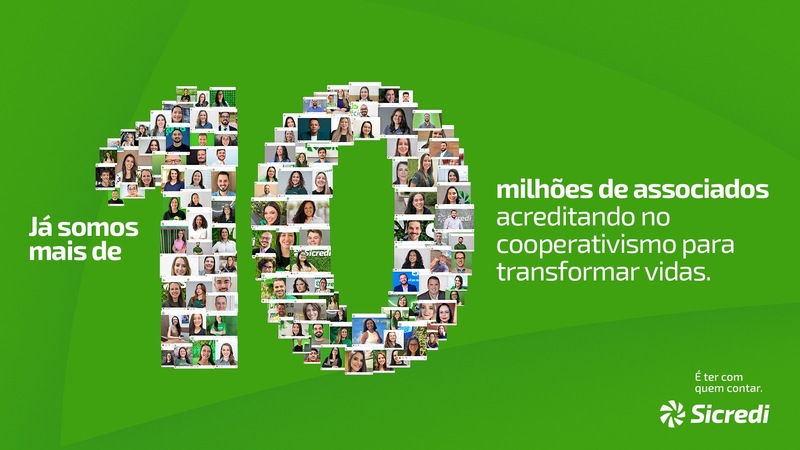 Sicredi chega a 10 milhões de associados em todo o Brasil