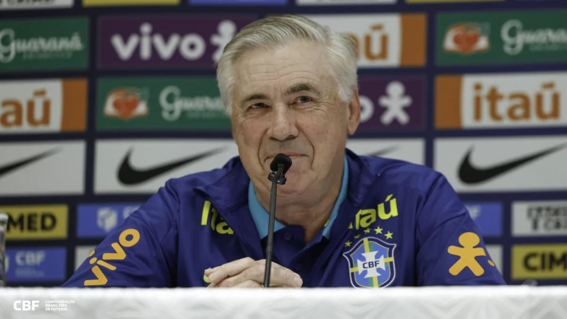 Ancelotti projeta Brasil em alto nível na Copa de 2026