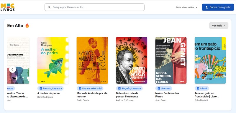 MEC Livros democratiza o acesso à leitura e leva biblioteca digital gratuita a todo o Brasil