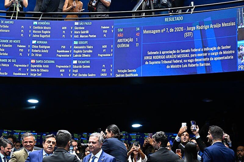 Senado impõe derrota histórica a Lula e rejeita indicação de Jorge Messias ao STF