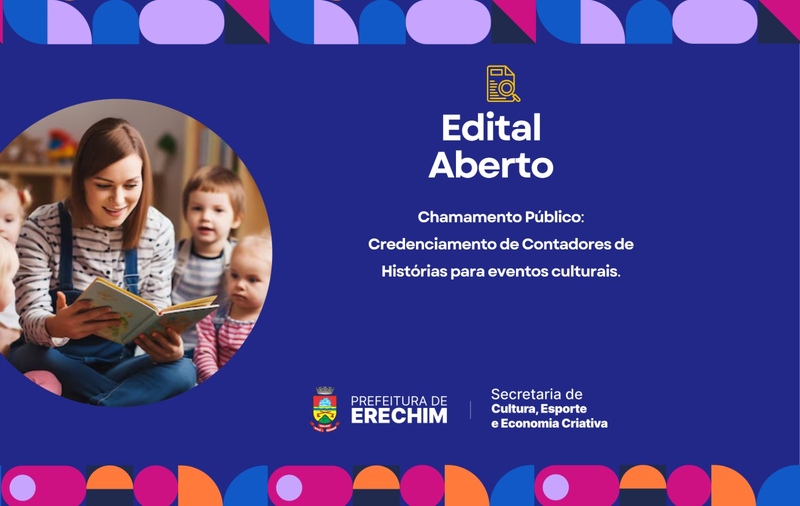 Prefeitura de Erechim abre credenciamento para contadores de histórias atuarem em eventos culturais