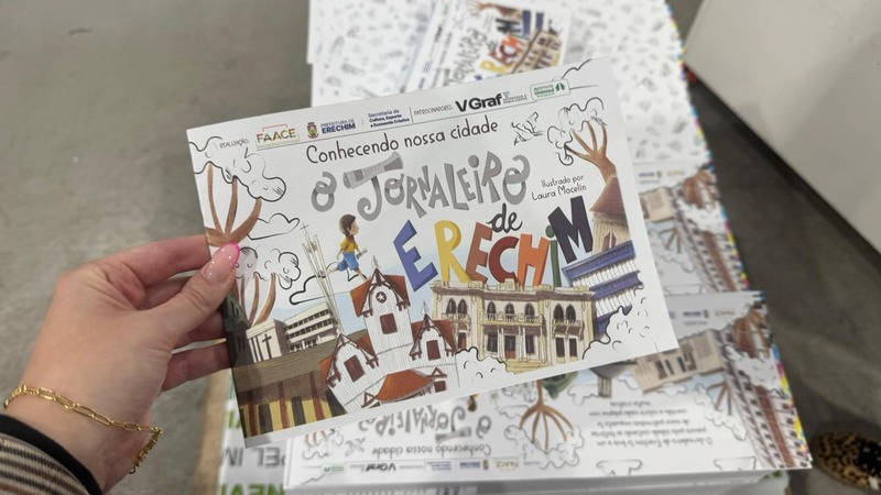 Um passeio pela história de Erechim em páginas para colorir
