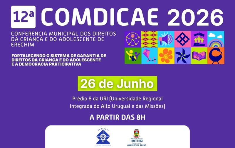 12ª Conferência Municipal dos Direitos da Criança e do Adolescente acontece nesta sexta-feira