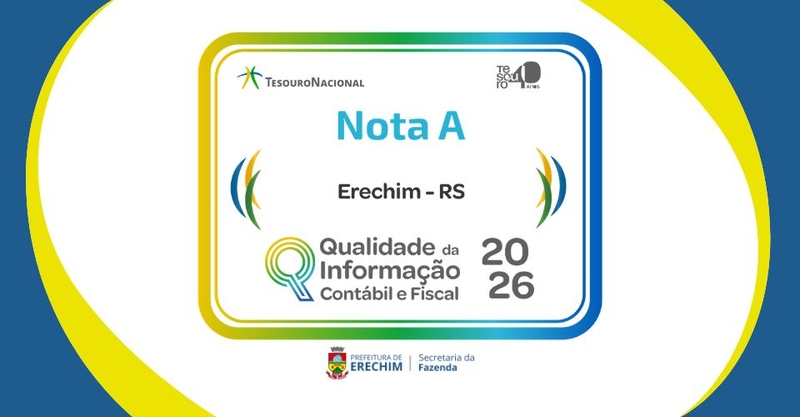 Nota A coloca Erechim entre os municípios mais transparentes do país