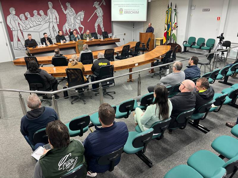 Audiência pública avalia propostas que podem redefinir o desenvolvimento urbano de Erechim