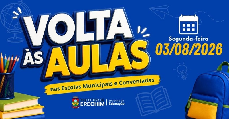 Mais de 8,4 mil estudantes retornam às aulas em Erechim e dão início ao segundo semestre letivo