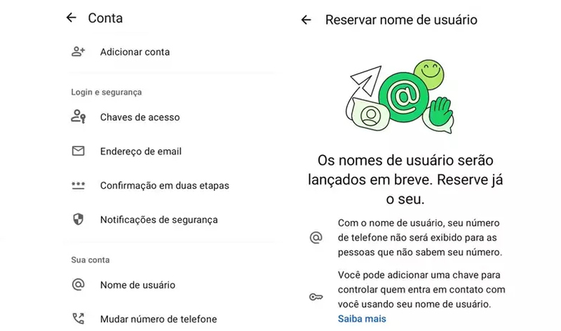WhatsApp começa a liberar nomes de usuário e prepara fim da dependência do número de celular