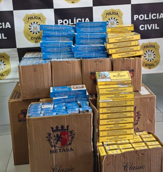 Homem é preso com carga de cigarros paraguaios durante operação na divisa entre RS e SC
