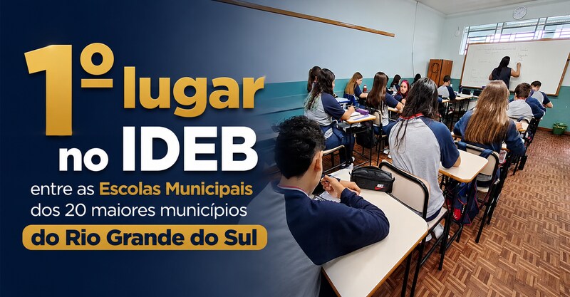 Erechim conquista o 1º lugar no IDEB entre os maiores municípios do Rio Grande do Sul
