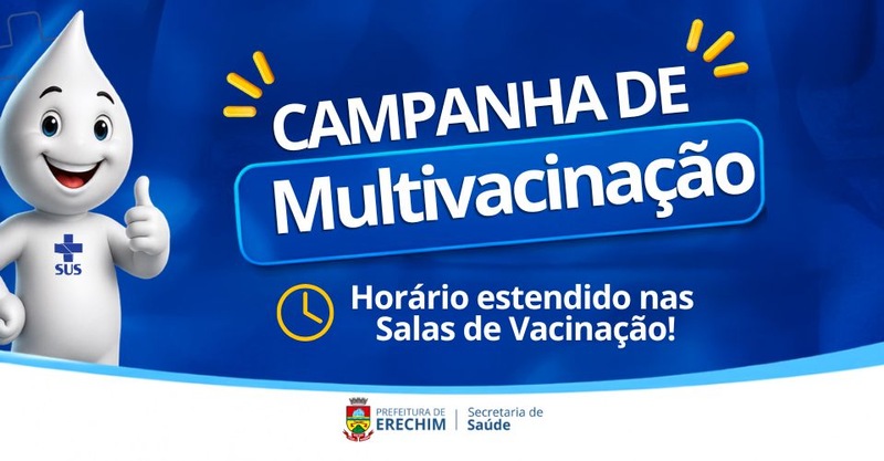 Erechim amplia horário de vacinação até as 19h nesta semana