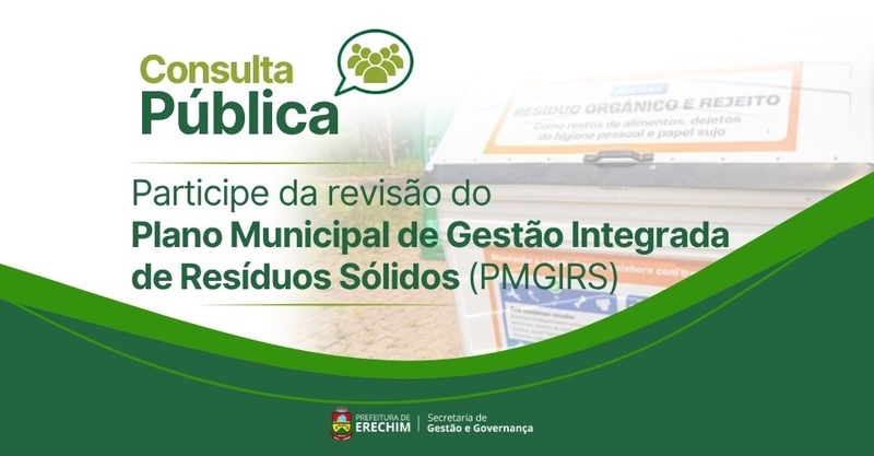 Consulta Pública abre espaço para contribuições sobre revisão do Plano de Resíduos Sólidos de Erechim