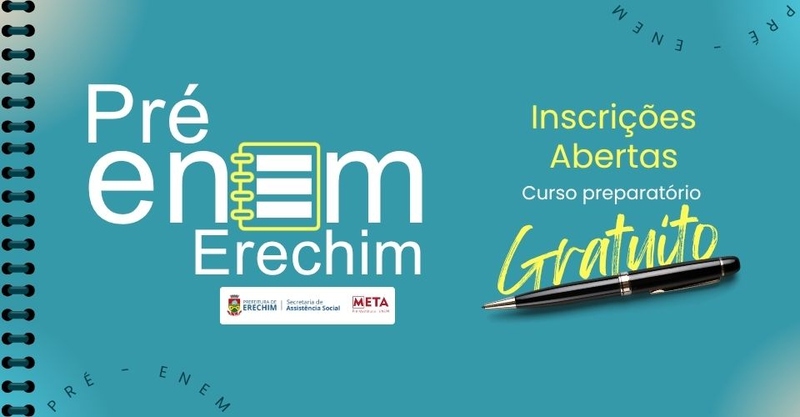 Erechim abre 200 vagas gratuitas para curso preparatório do Enem 2026
