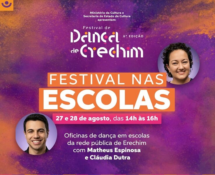 Festival de Dança leva oficinas gratuitas a escolas públicas de Erechim