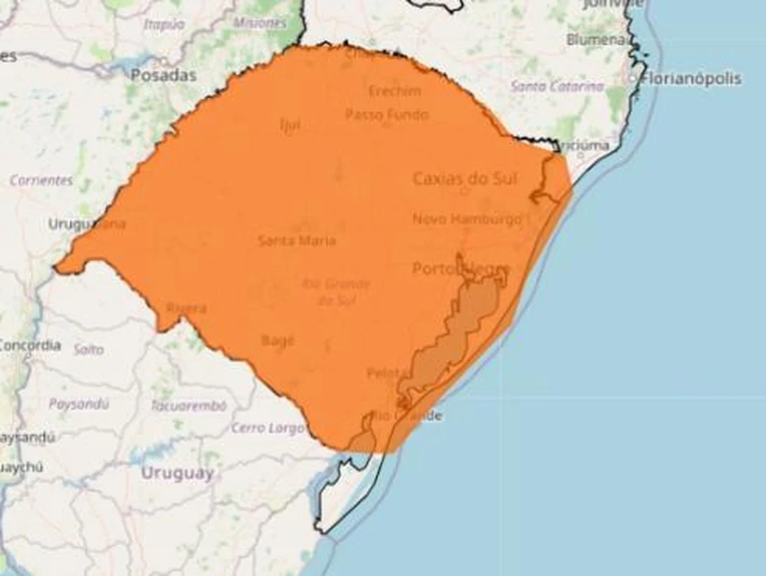 Inmet emite quatro alertas para o fim de semana no RS