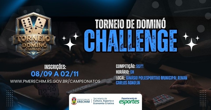 Torneio de Dominó promete reunir gerações em uma grande disputa de estratégia em Erechim