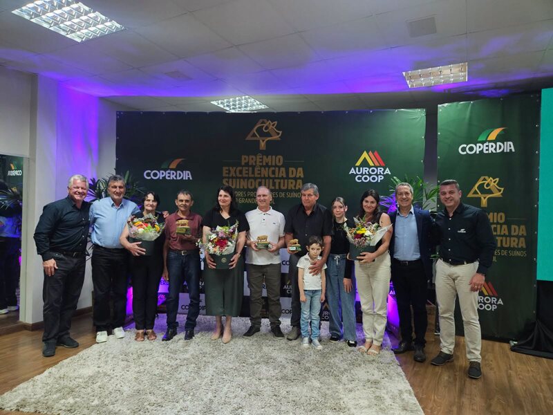 Aratiba domina premiação dos Melhores Suinocultores do RS da integração Copérdia/Aurora