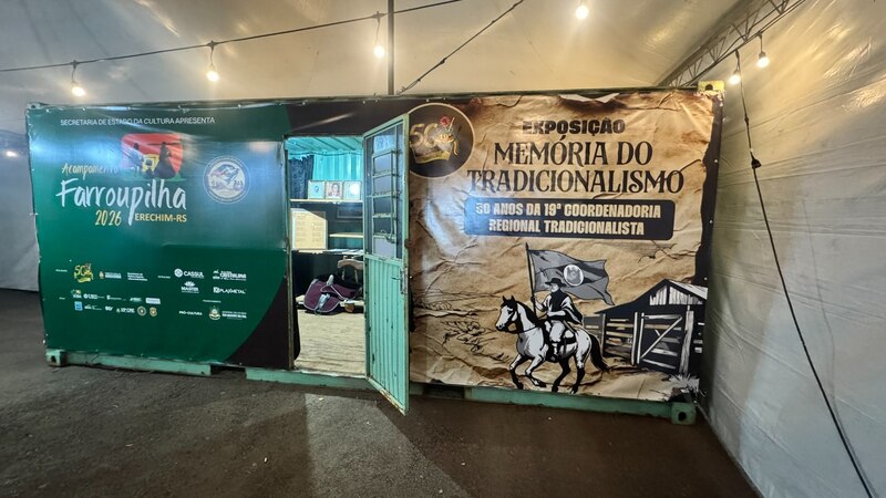 Exposição resgata 50 anos da história do tradicionalismo no Acampamento Farroupilha de Erechim