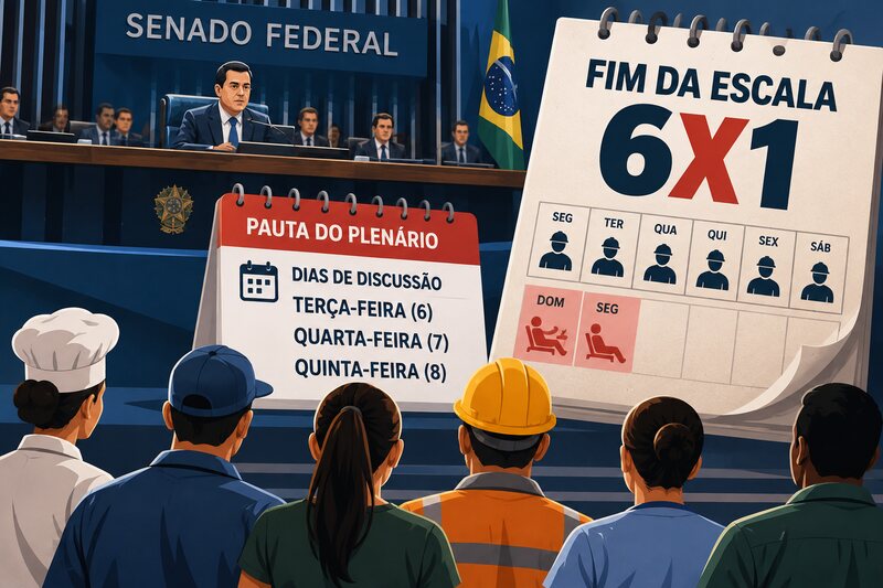 Senado coloca fim da escala 6x1 em pauta logo após primeiro turno das eleições