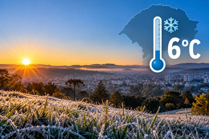 Domingo terá sol e frio no Alto Uruguai; Erechim pode registrar apenas 6°C na segunda-feira