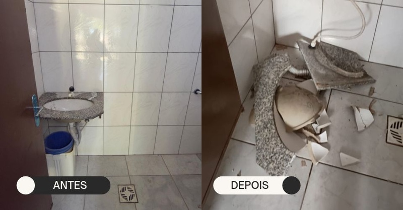 Banheiro público é vandalizado menos de 24 horas após ser reaberto em Erechim