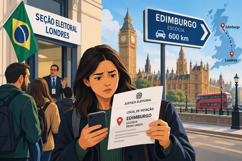 Brasileiros chegam para votar em Londres e descobrem que seção eleitoral fica a 600 km
